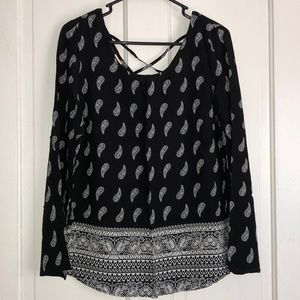 Black and White Blouse